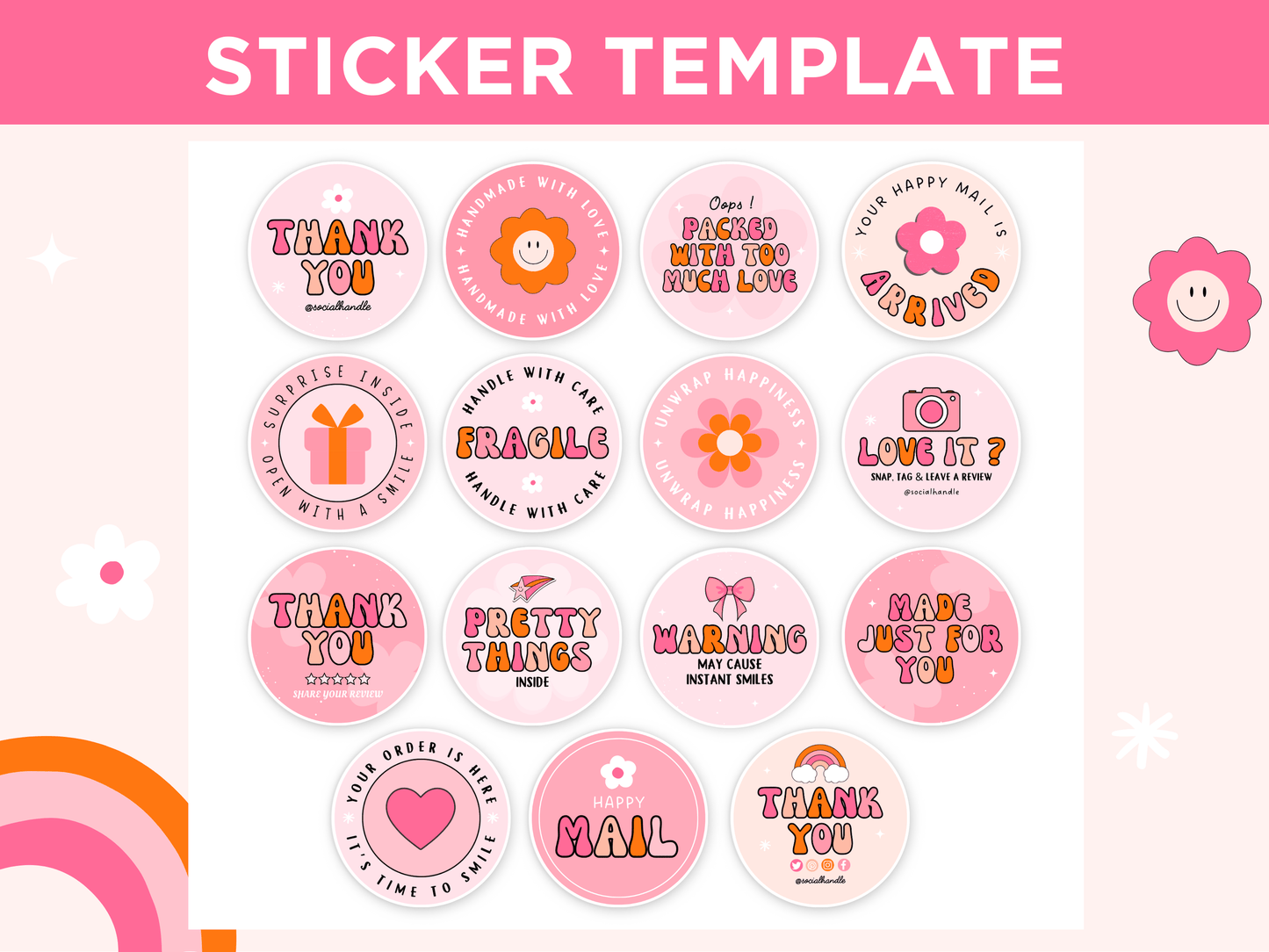 Mini Beast Packaging Sticker Template - Advertfox