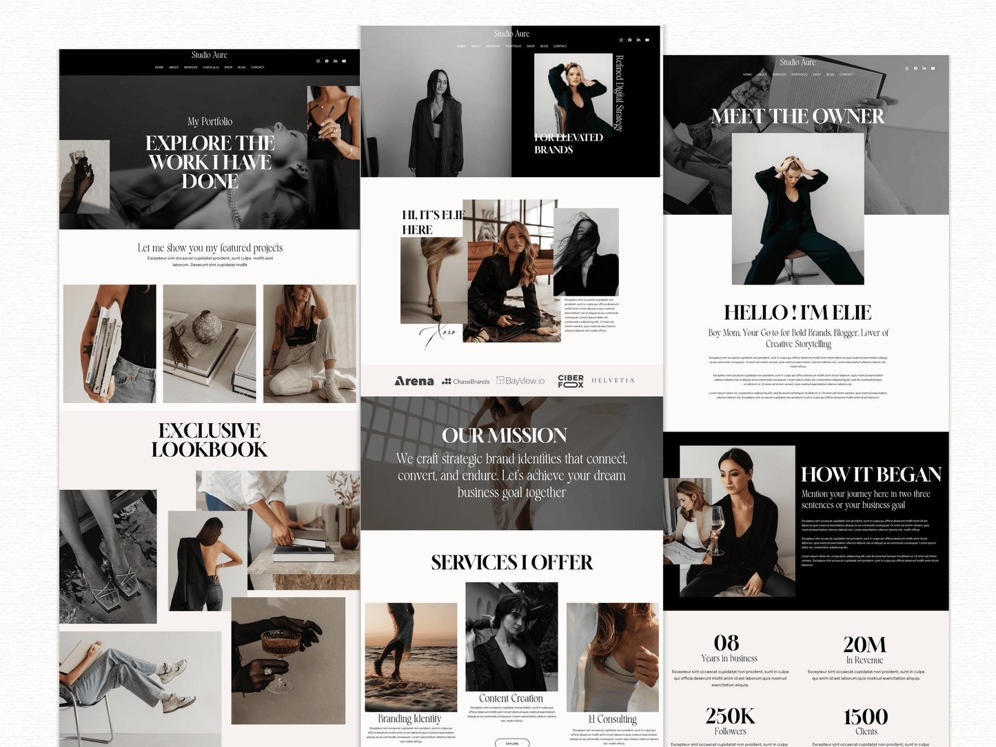 Studio Aure Wix Studio Website Template
