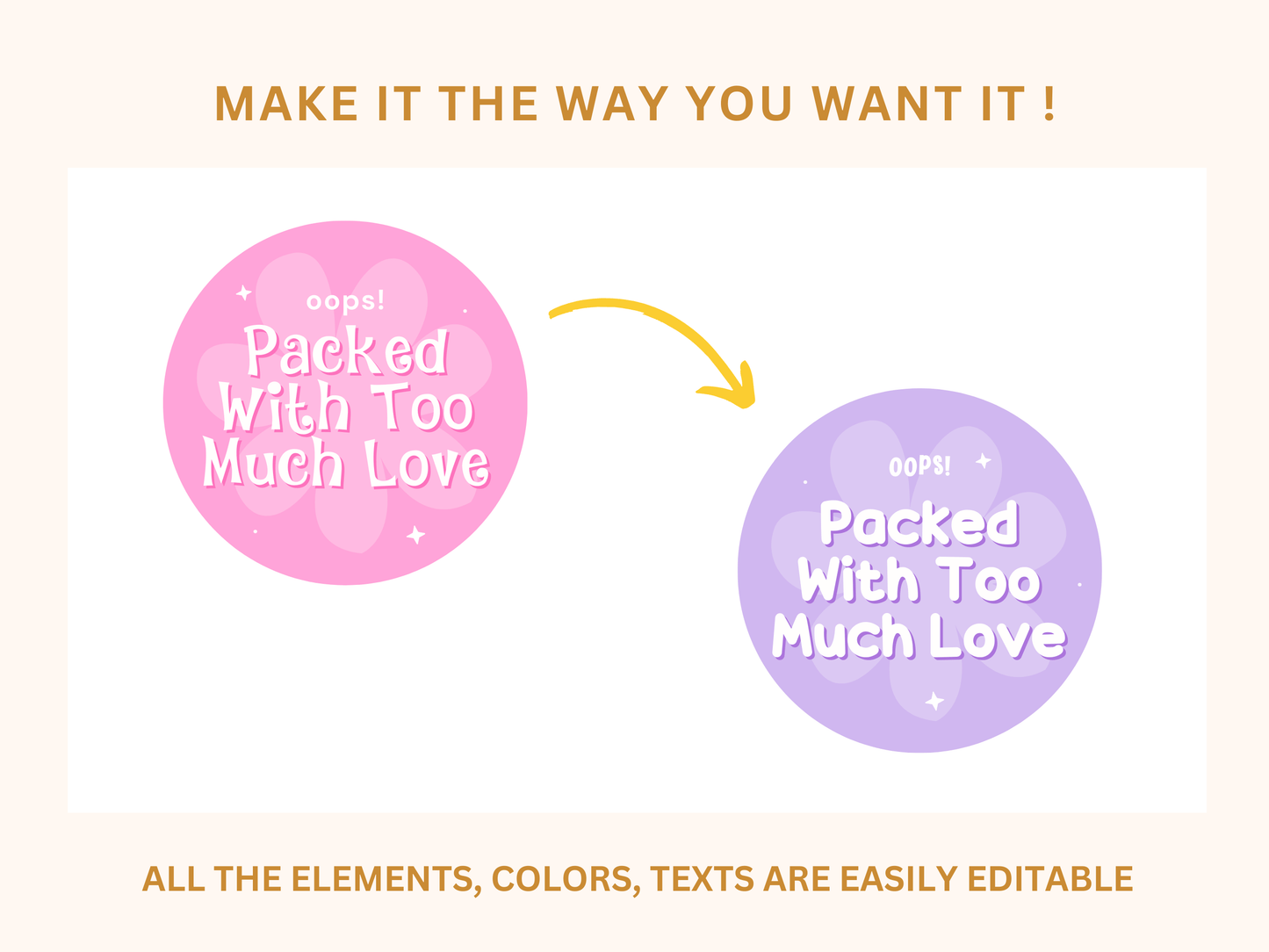 Sugar Bomb Packaging Sticker Template - Advertfox