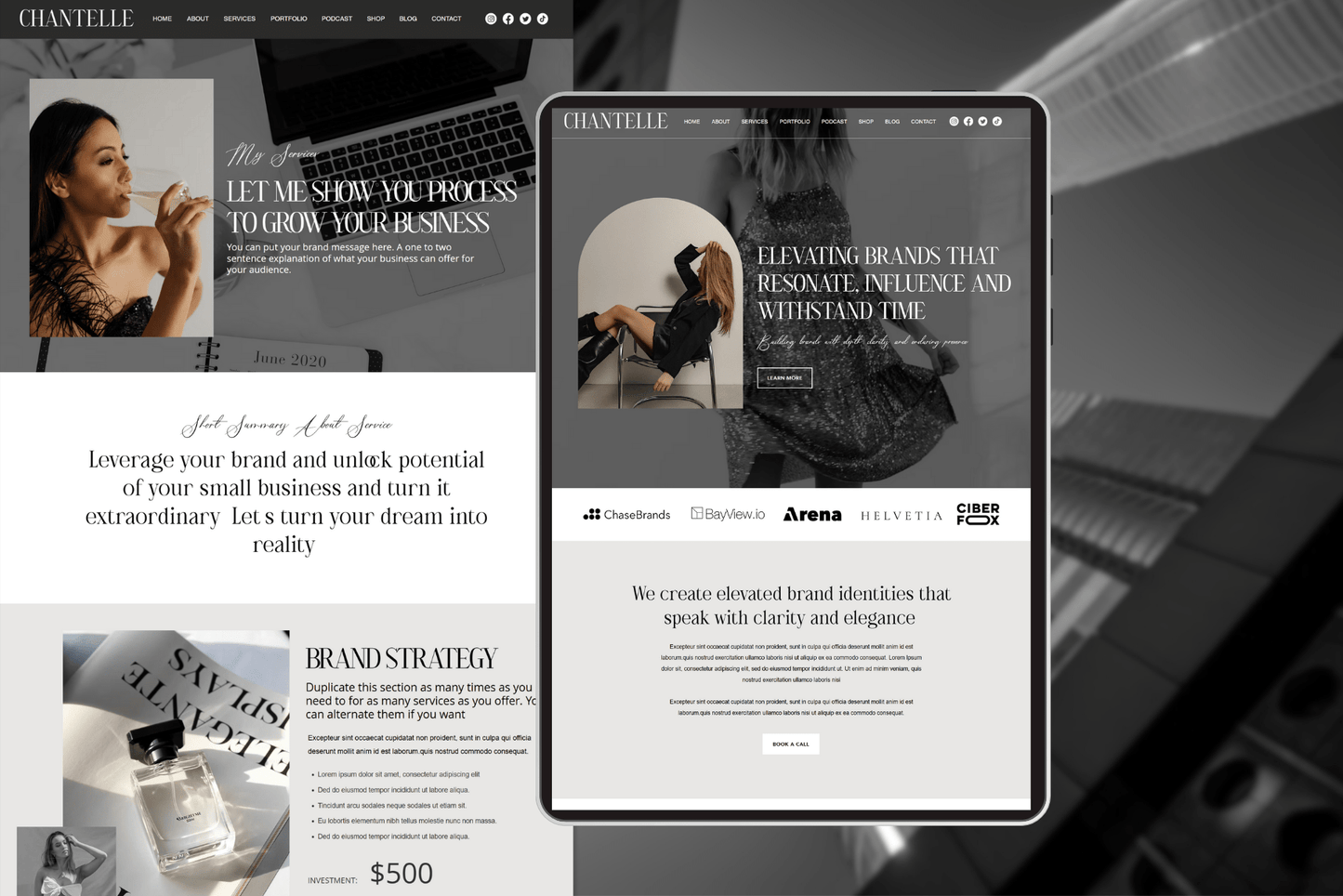 Chantelle Life Coach Wix Website Template