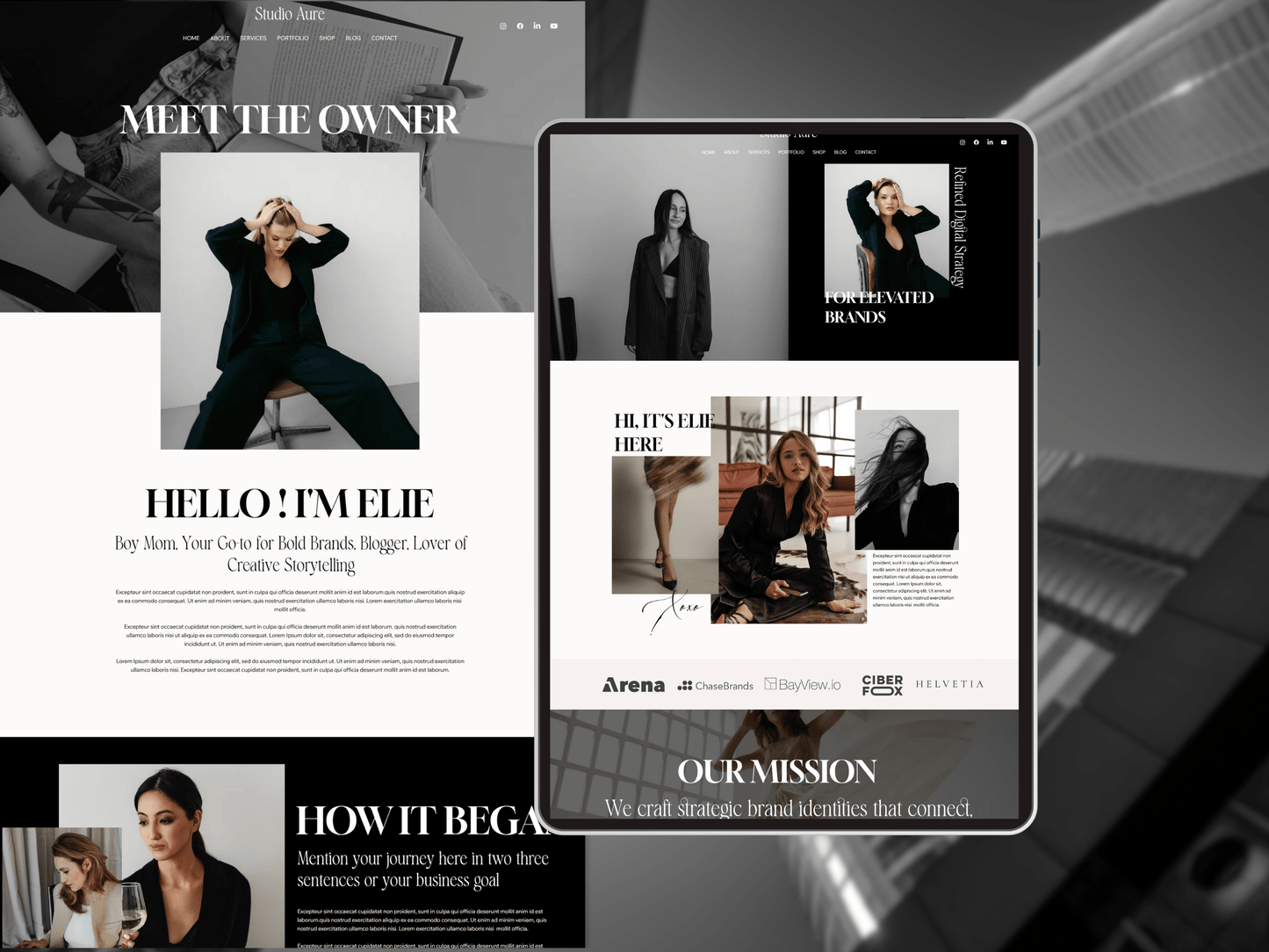Studio Aure Wix Studio Website Template