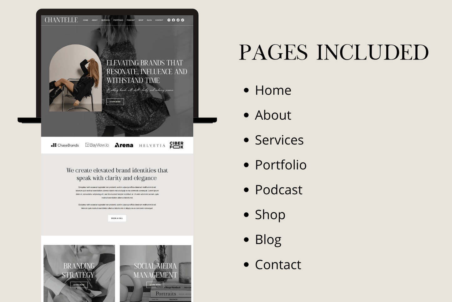 Chantelle Life Coach Wix Website Template