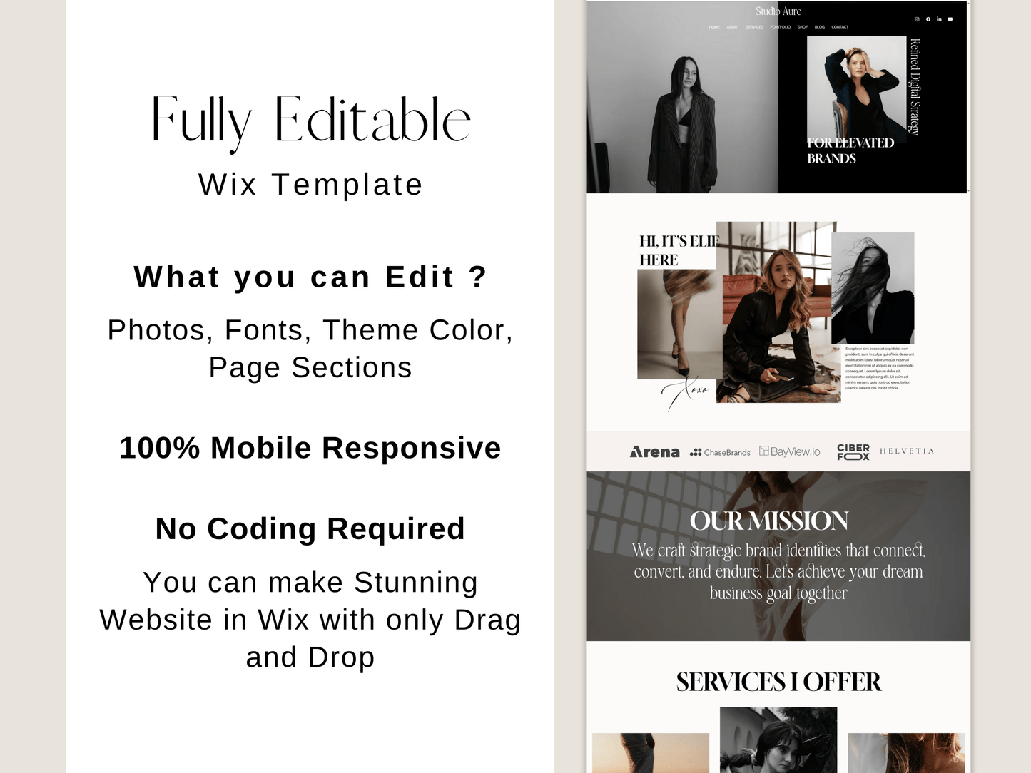 Studio Aure Wix Studio Website Template
