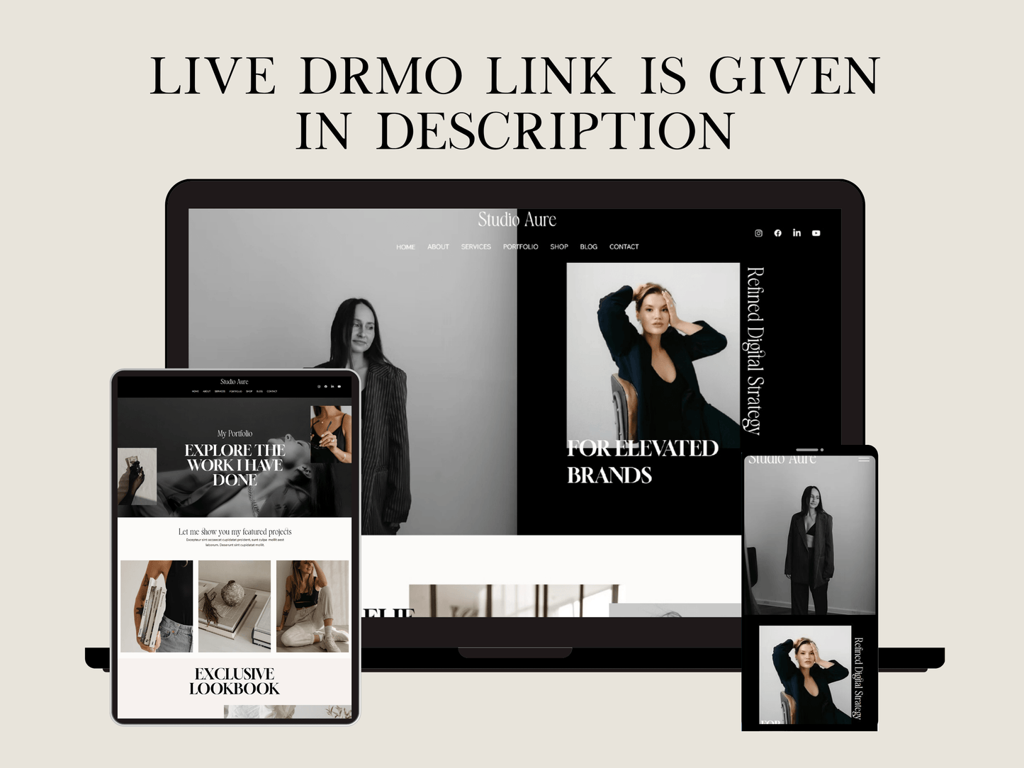 Studio Aure Wix Studio Website Template
