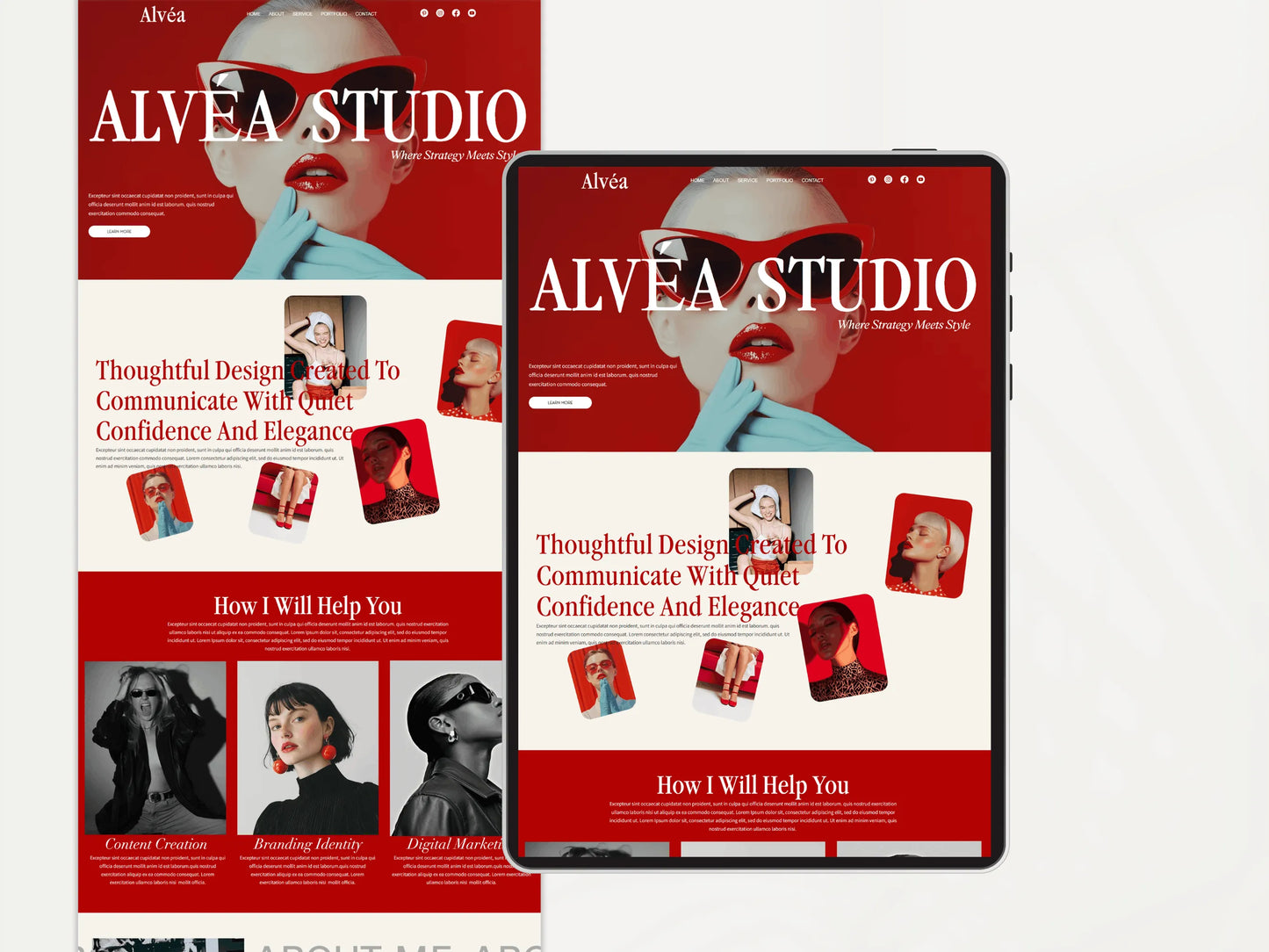 Bold Wix Studio Landing Page Template for Creatives - Advertfox