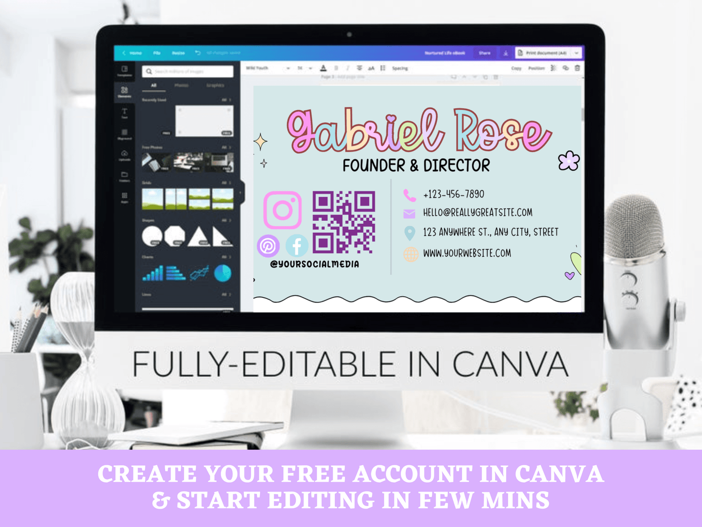 Wobble Fusion Business Card Template - Advertfox