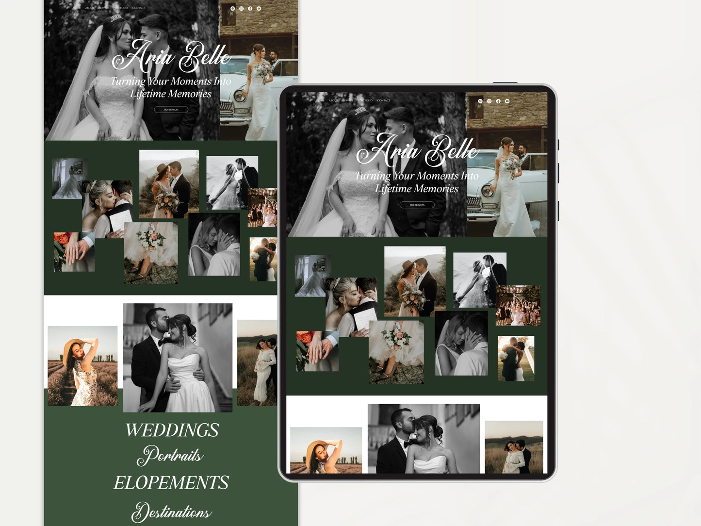Wix Studio Website Template for Wedding Photographer - Advertfox