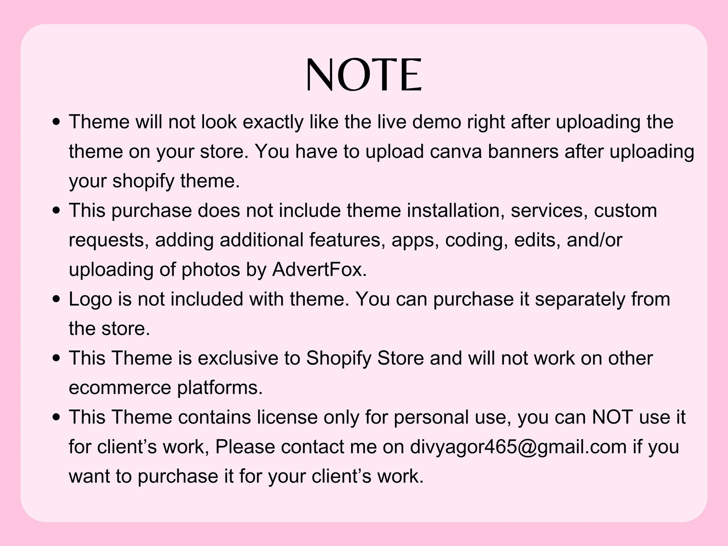 Pink Shopify Theme - Advertfox
