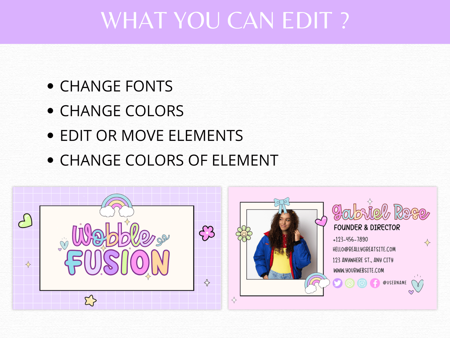 Wobble Fusion Business Card Template - Advertfox