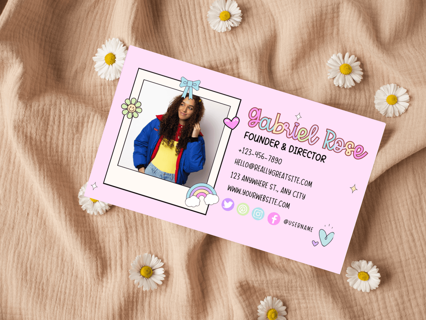 Wobble Fusion Business Card Template - Advertfox