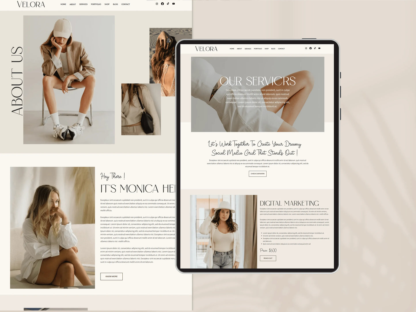 Modern Wix Studio Website Template for Social Media Manager - Advertfox