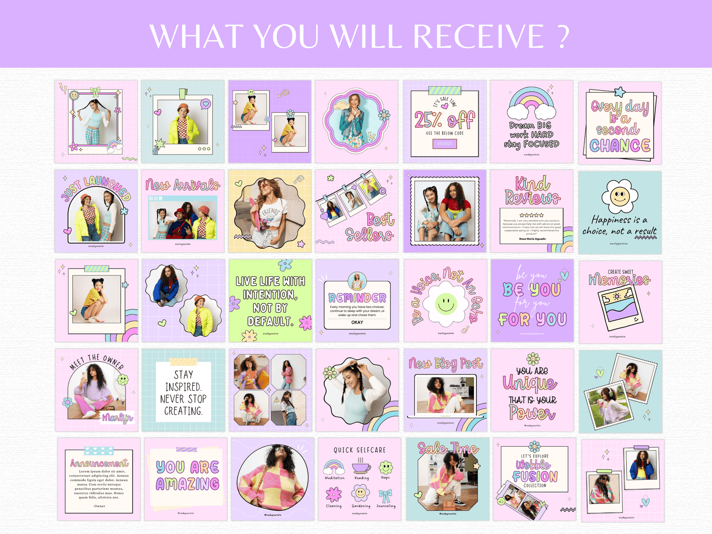 Wobble Fusion Instagram Template Bundle - Advertfox