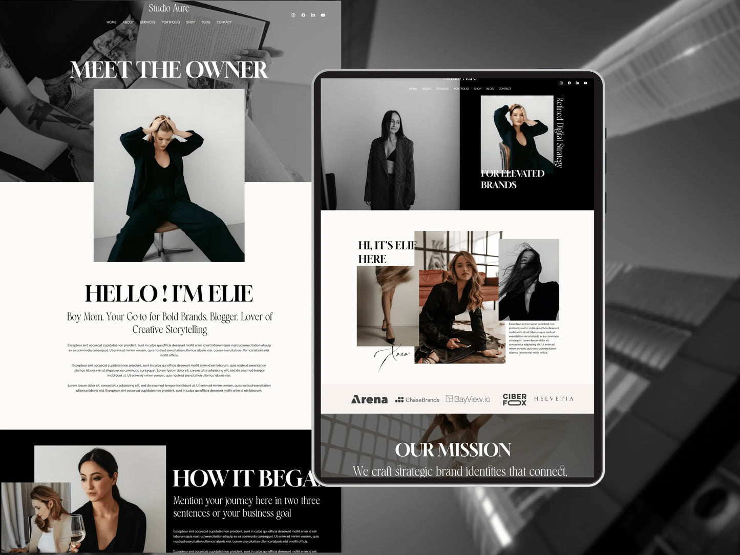 Luxury Wix Studio Website Template for Consultancy & Creatives - Advertfox