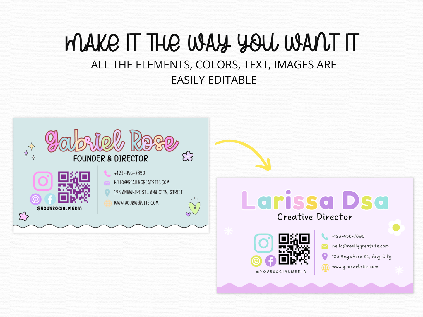Wobble Fusion Business Card Template - Advertfox