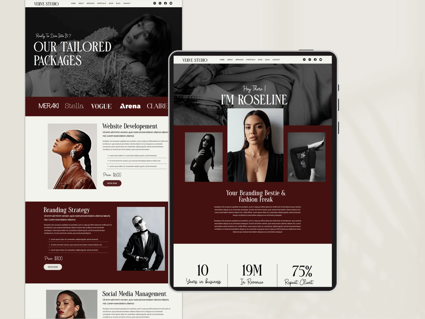 Bold Wix Studio Website Template for Coaches & Brand Agency - Advertfox