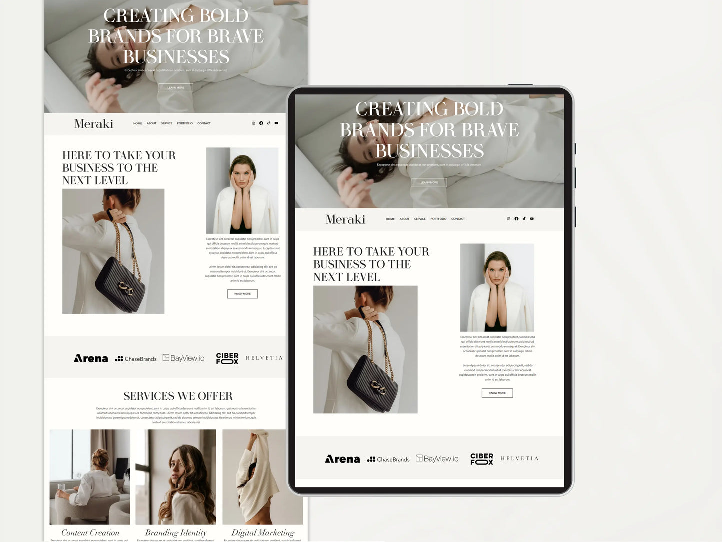 Minimal One Page Wix Studio Website Template