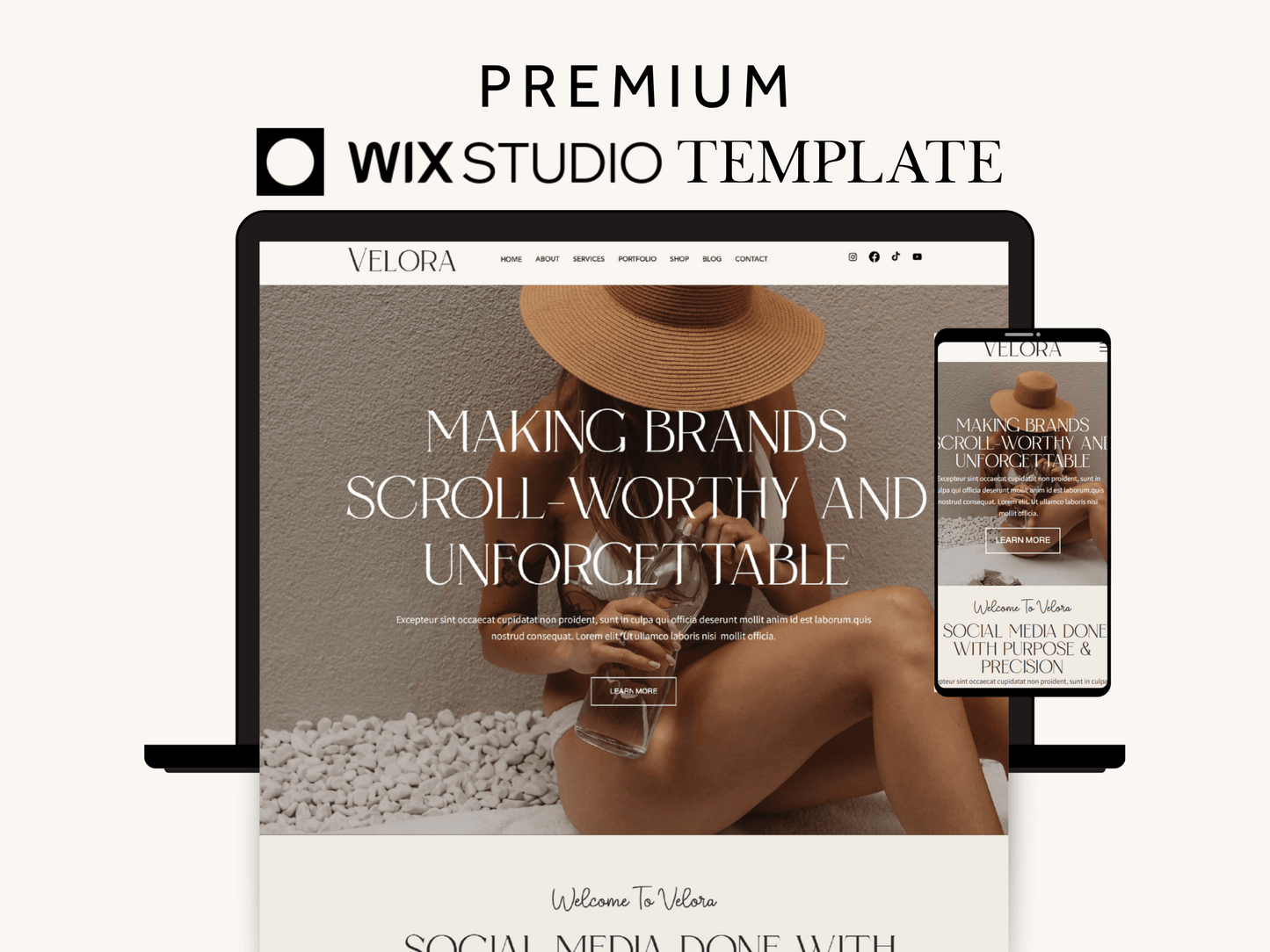 Velora Premium Wix Studio Website Template