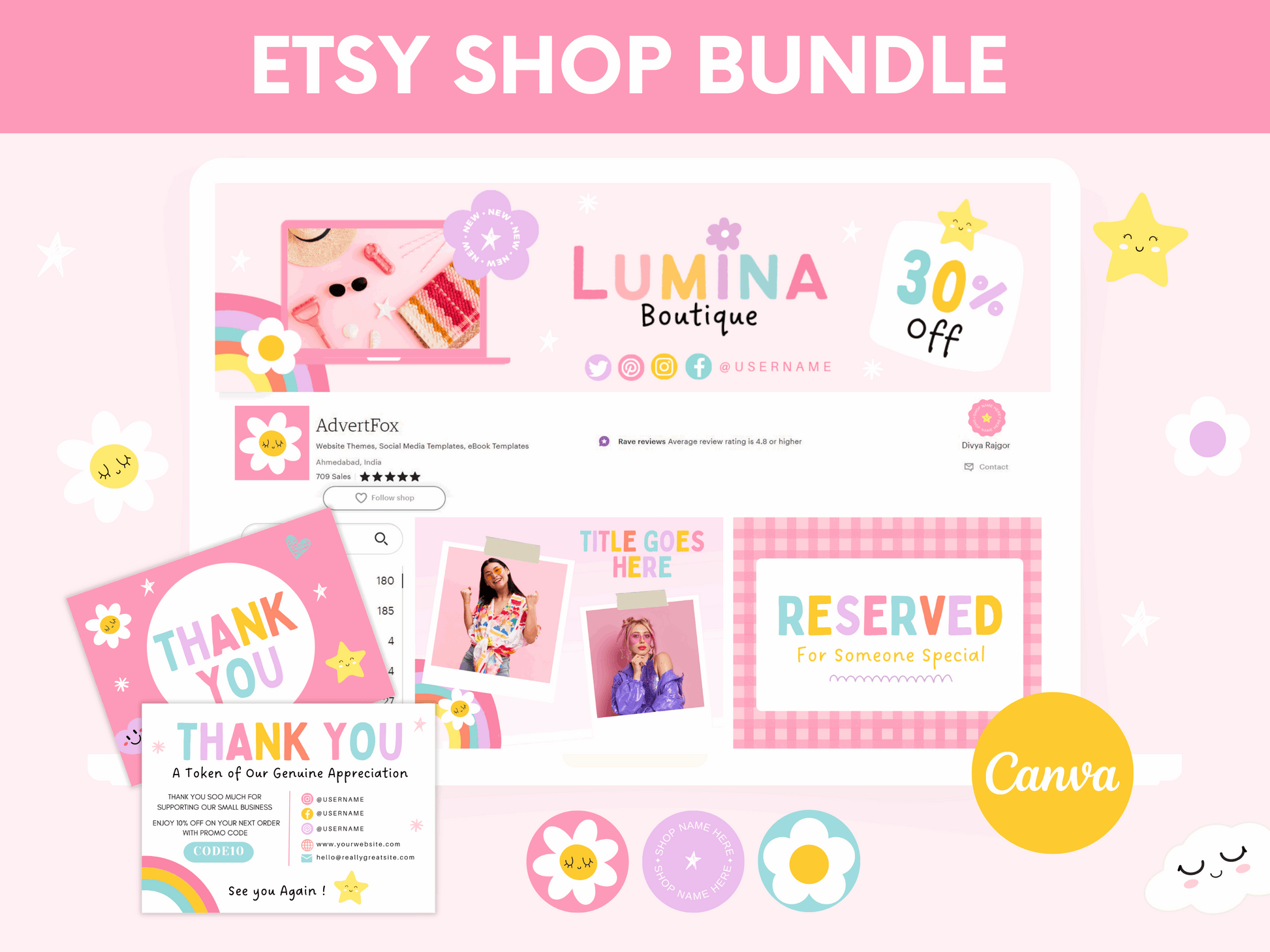 Etsy seller banner kit