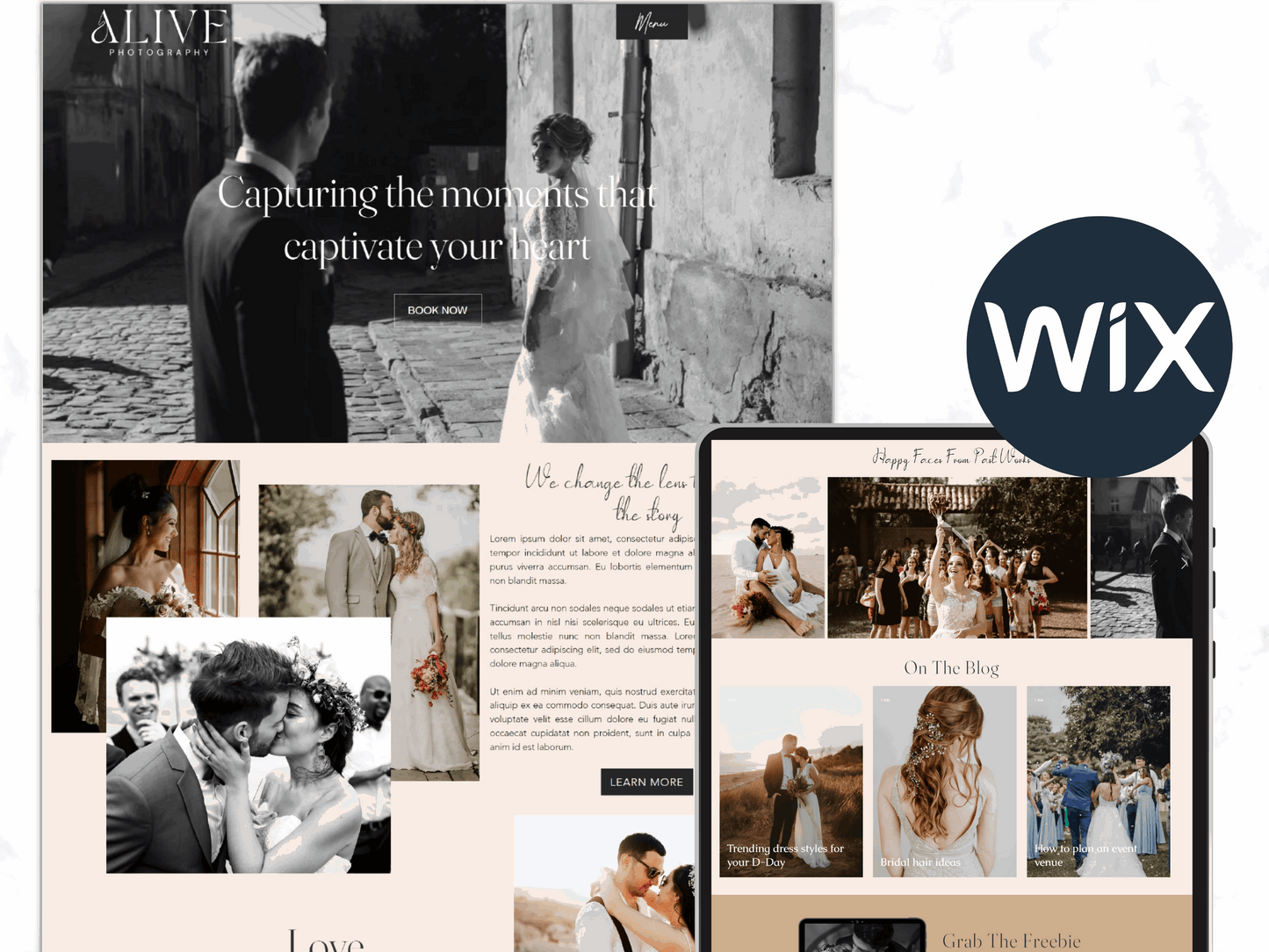 Wix Website for Wedding Photographer - Advertfox