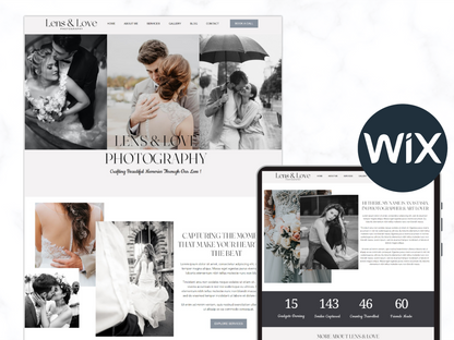 Wix Website for Wedding Photographer - Advertfox