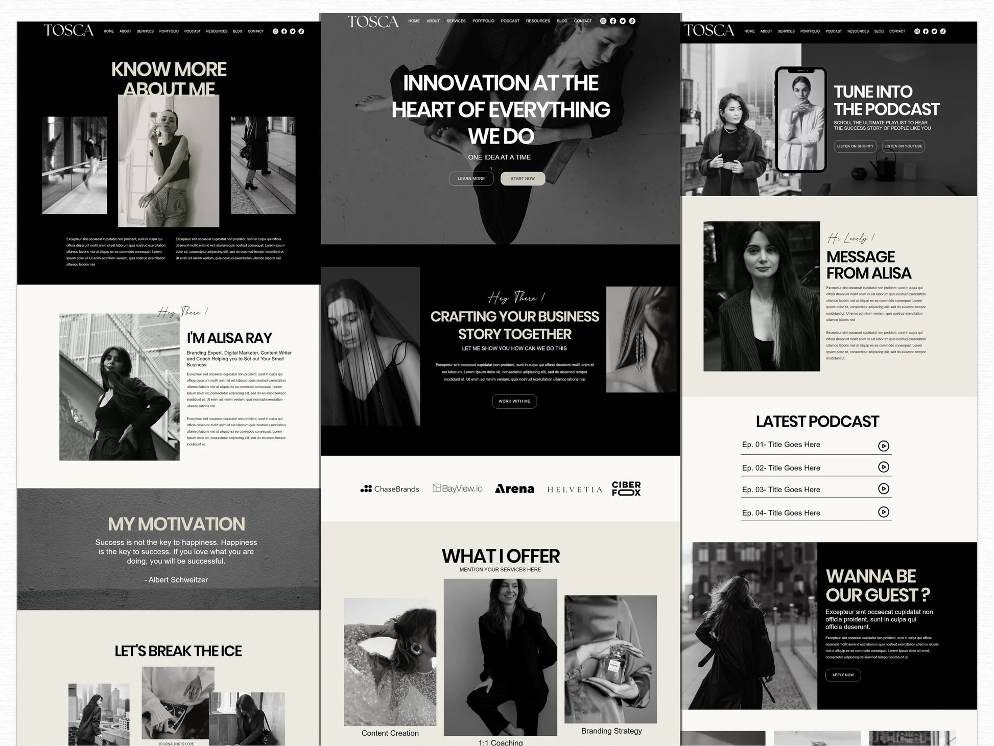 Modern Wix Website Template for Coaches & Podcaster - Advertfox