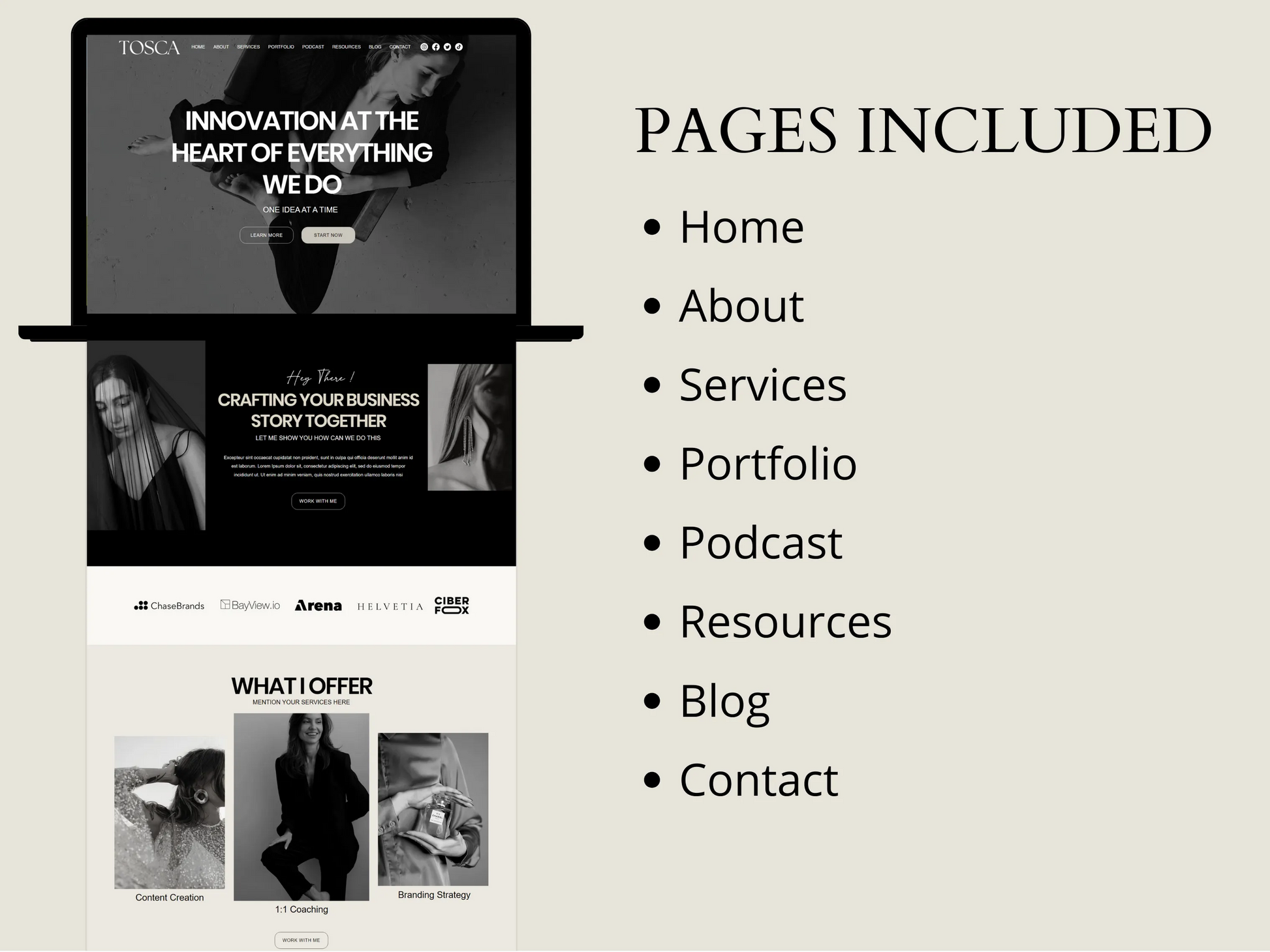Modern Wix Website Template for Coaches & Podcaster - Advertfox