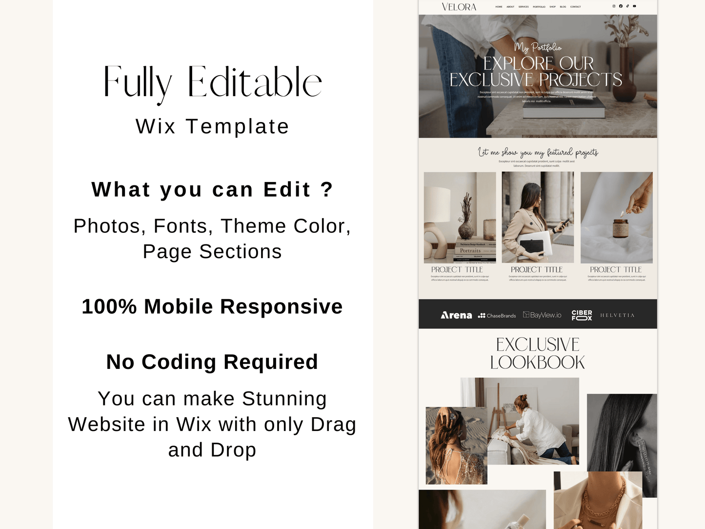 Velora Premium Wix Studio Website Template