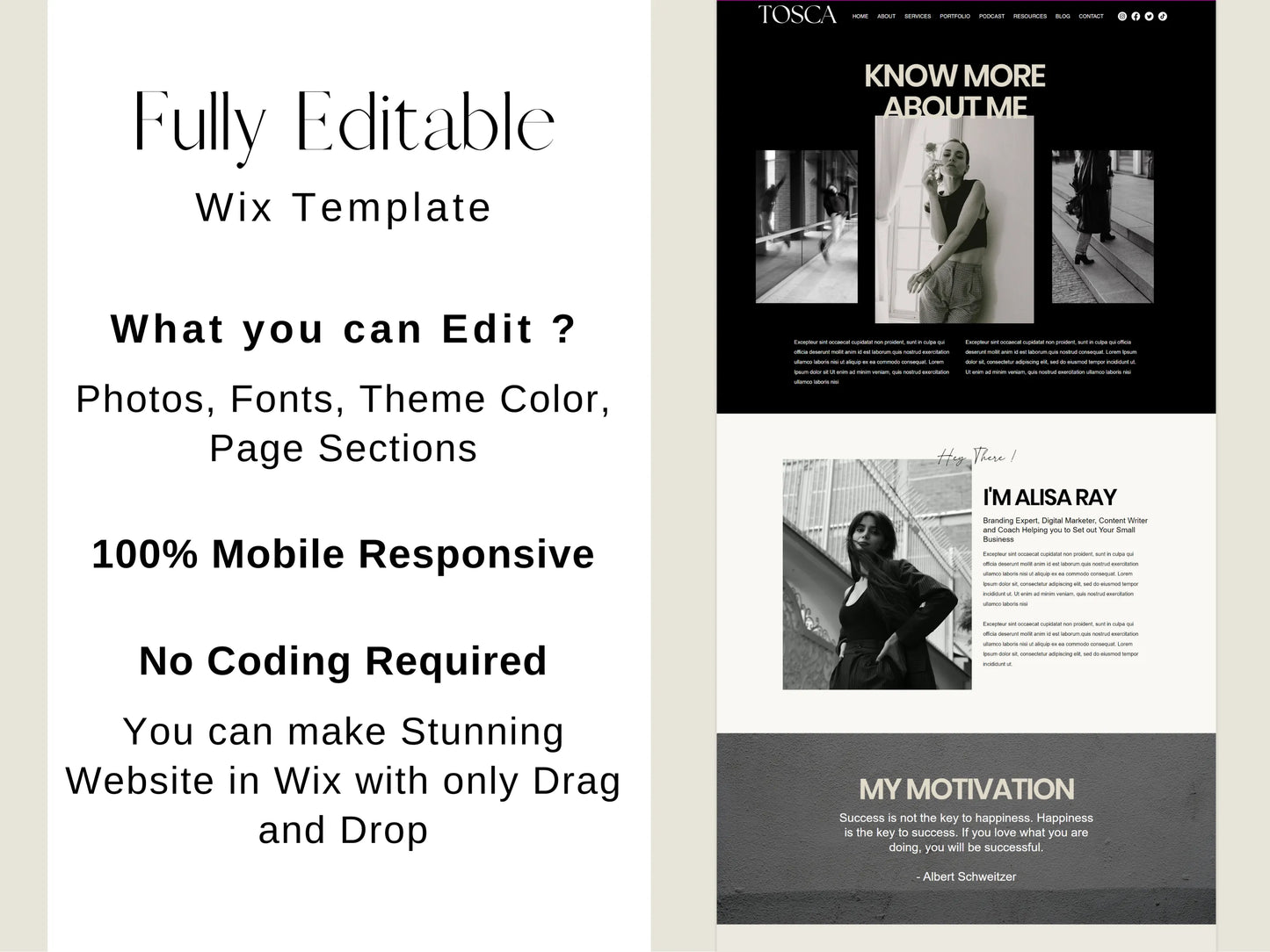Modern Wix Website Template for Coaches & Podcaster - Advertfox