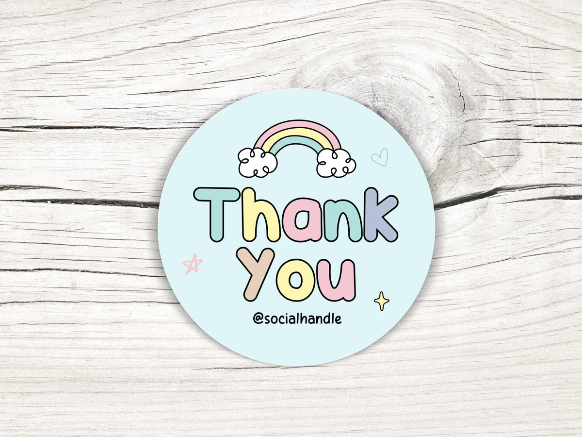 Pastel Packaging Sticker Template - Advertfox