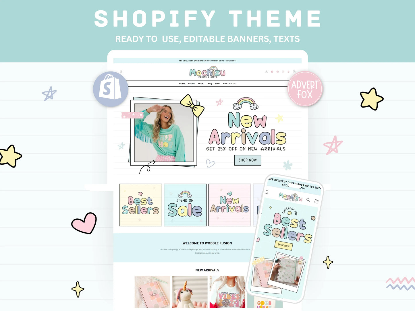 Pastel Shopify Theme - Advertfox