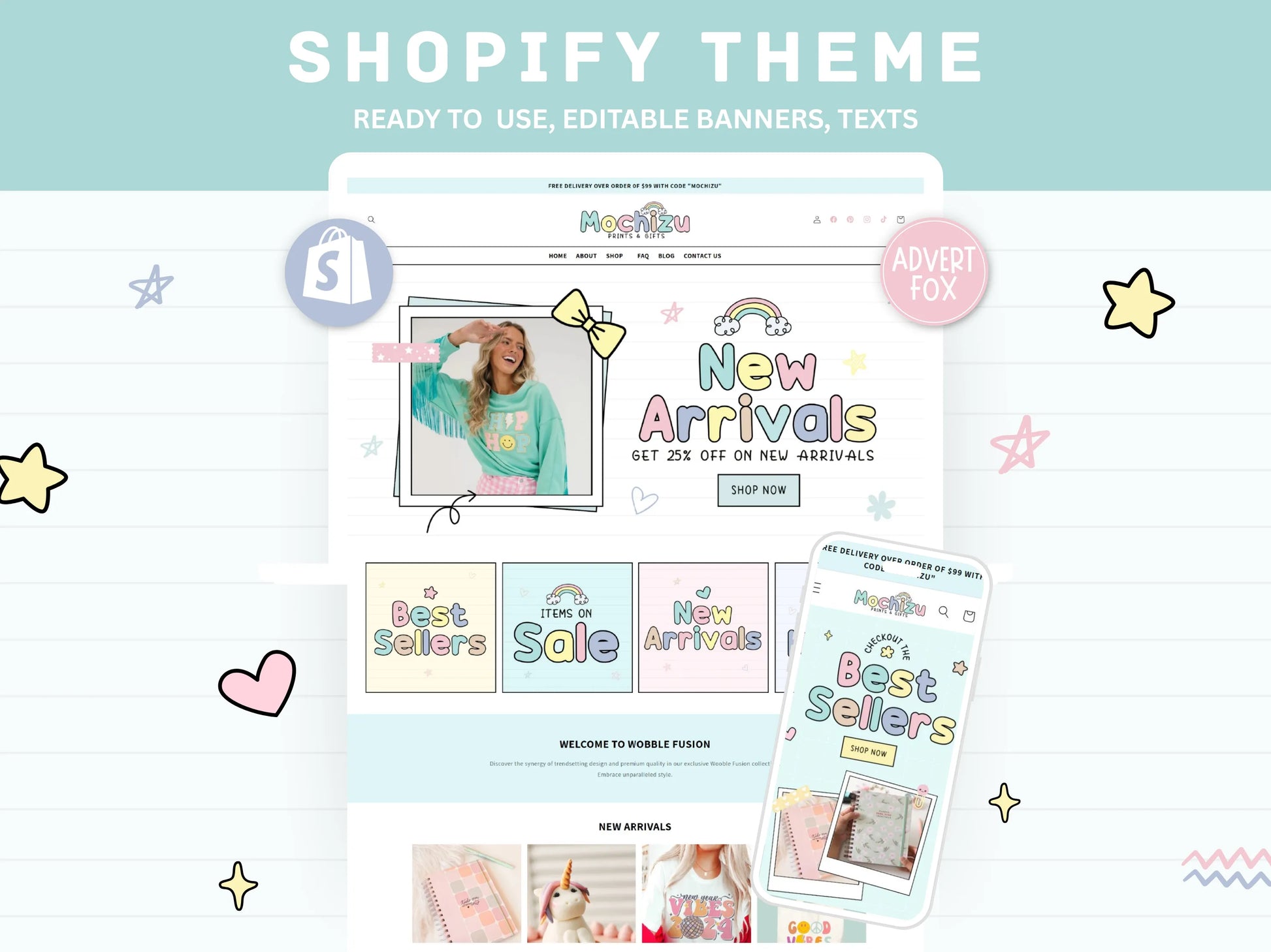Pastel Shopify Theme - Advertfox