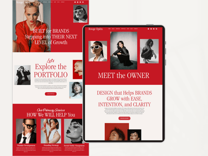 Red Bold Wix Studio Website Template