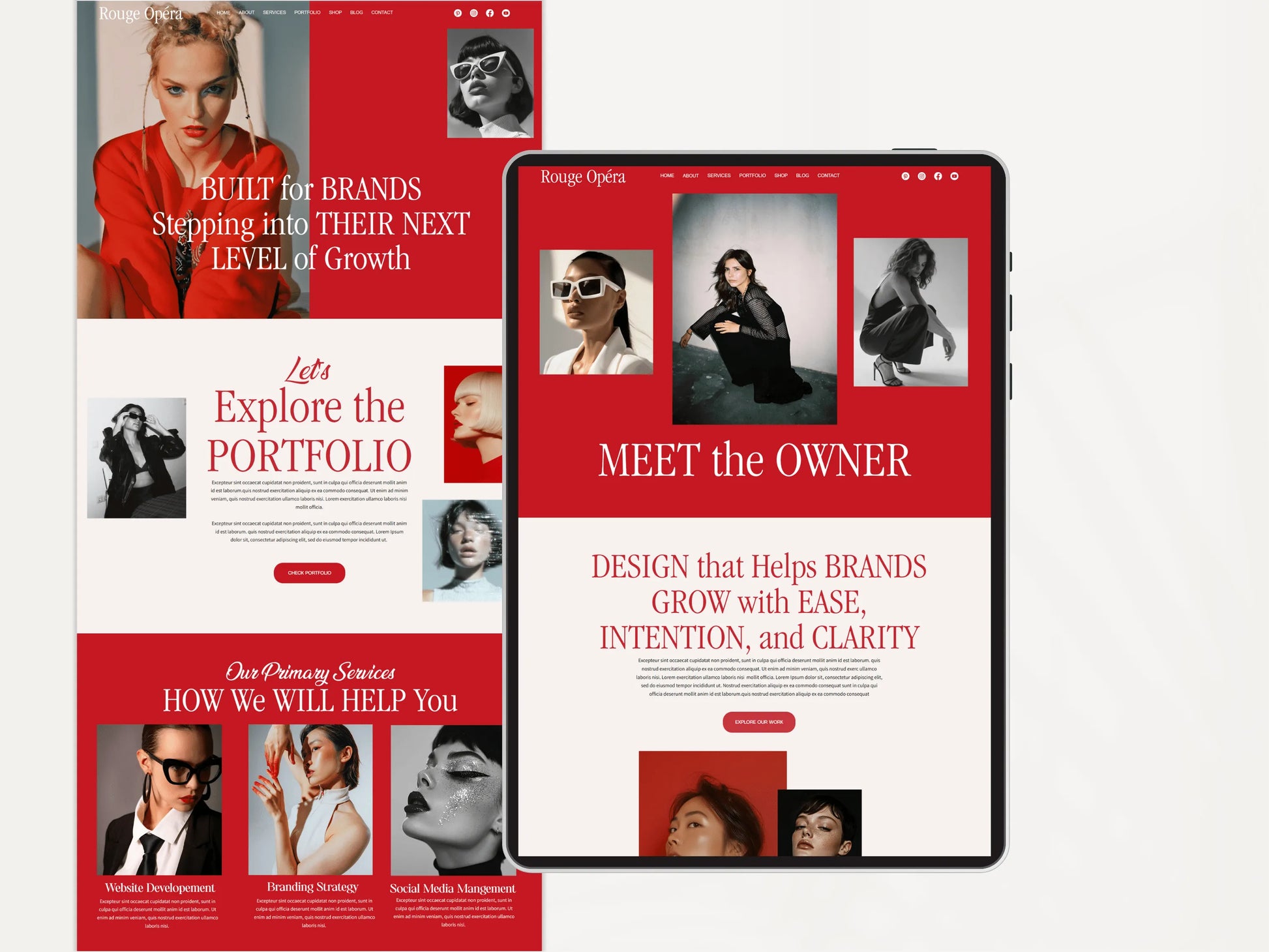 Bold Wix Studio Website Template for Social Media Manager - Advertfox