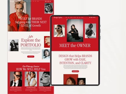 Bold Wix Studio Website Template for Social Media Manager - Advertfox