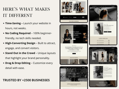 Luxury Wix Website Template for Creatives, Brand Managers - Advertfox