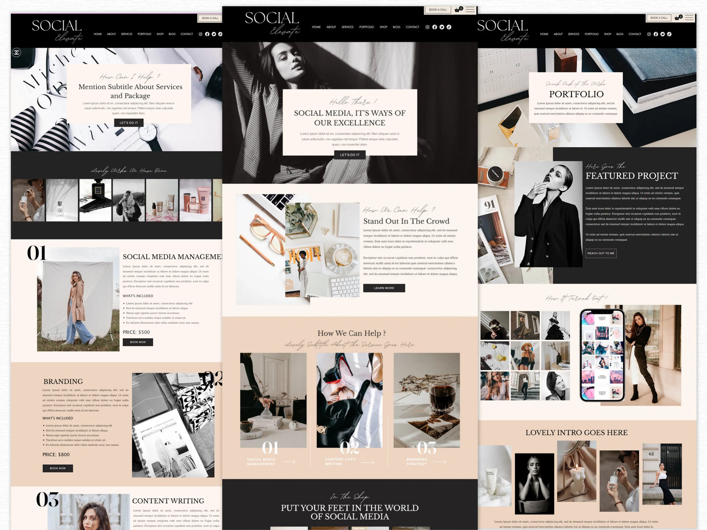 Wix Website Template For Social Media Manager, Coaches