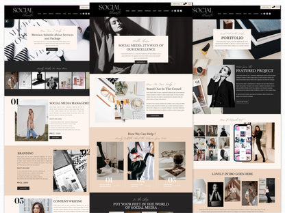 Wix Website Template For Social Media Manager, Coaches