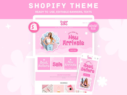 Pink Shopify Theme - Advertfox