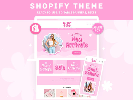 Pink Shopify Theme - Advertfox