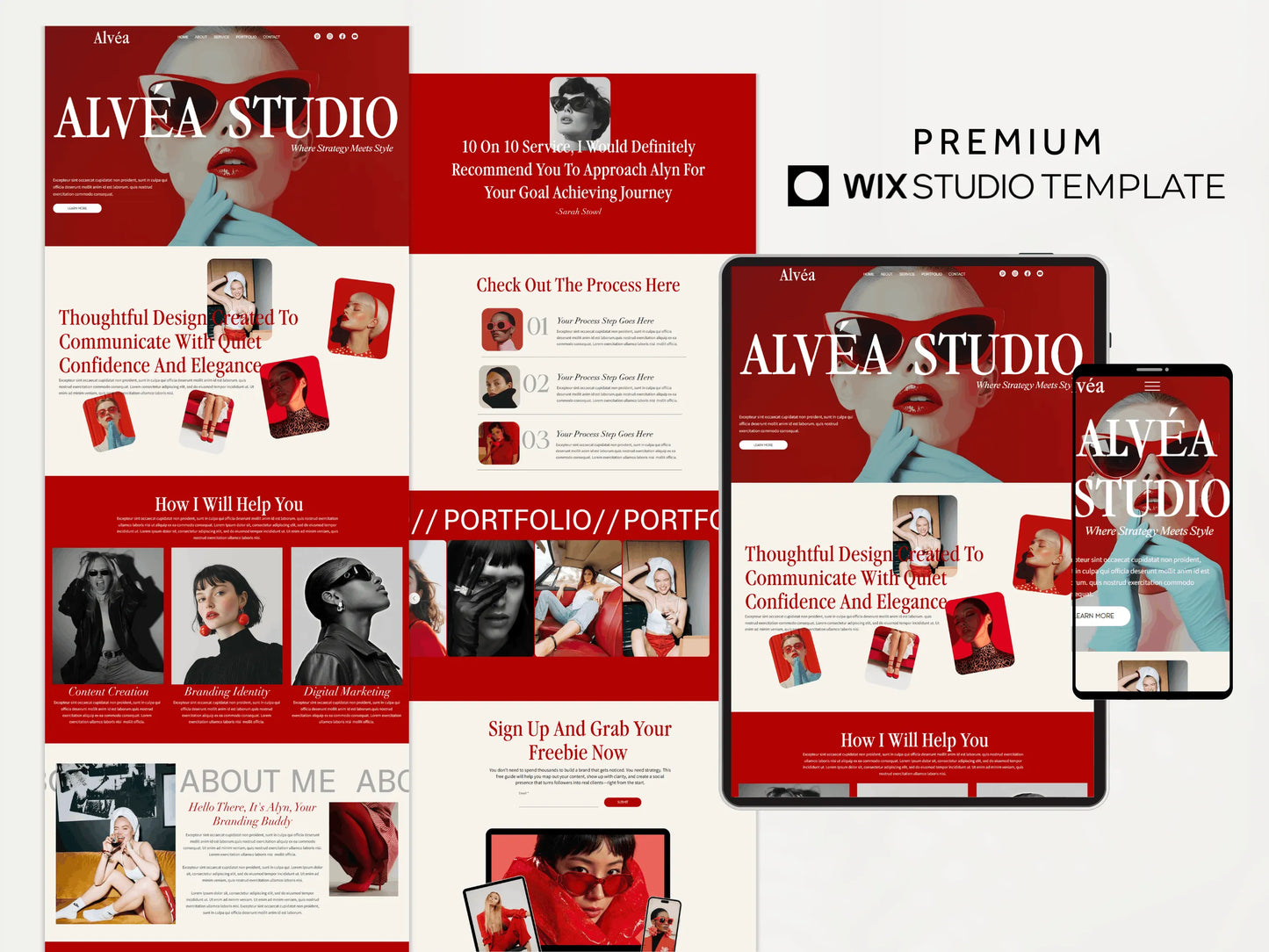 Bold Wix Studio Landing Page Template for Creatives - Advertfox