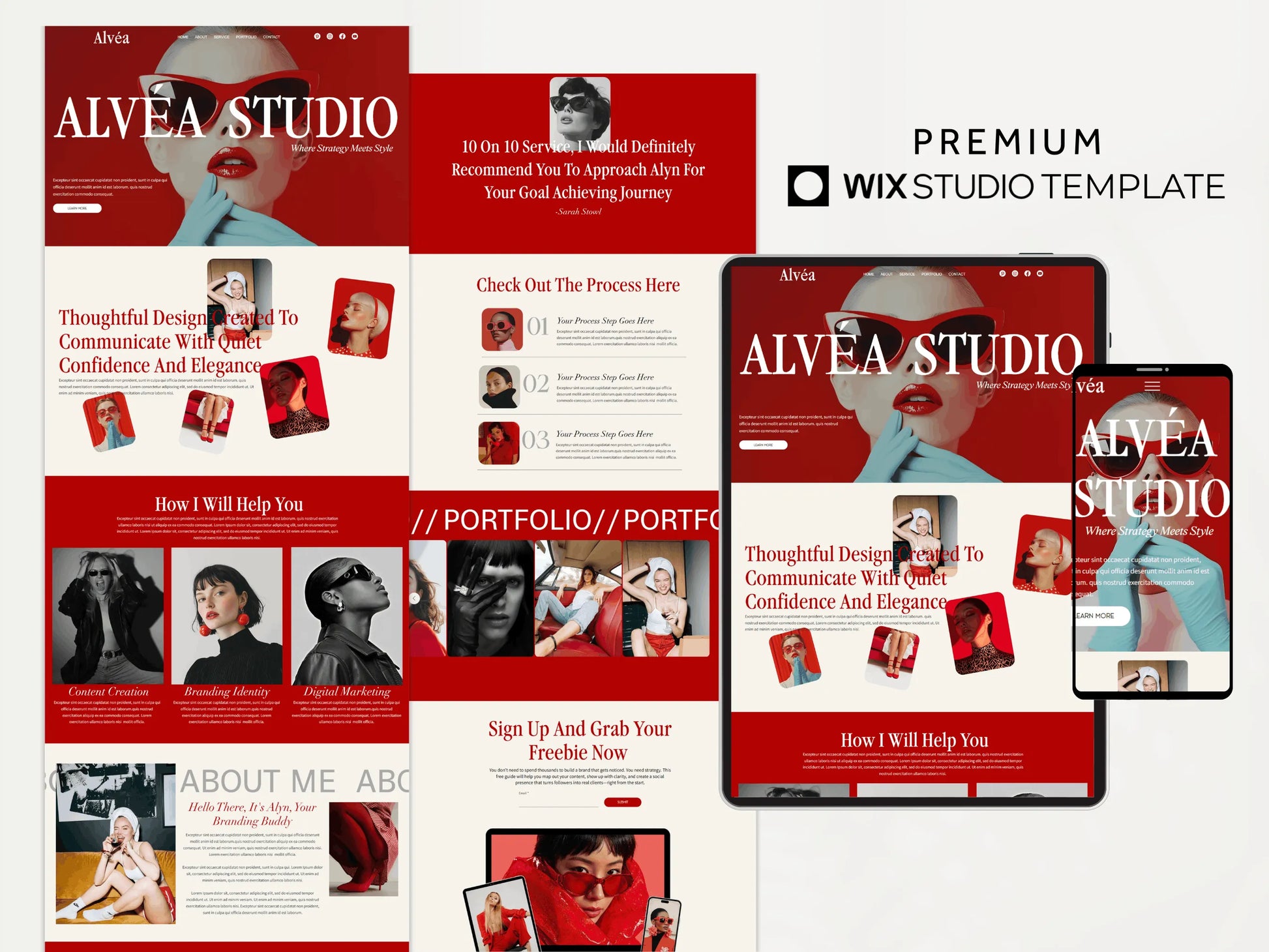Bold Wix Studio Landing Page Template for Creatives - Advertfox