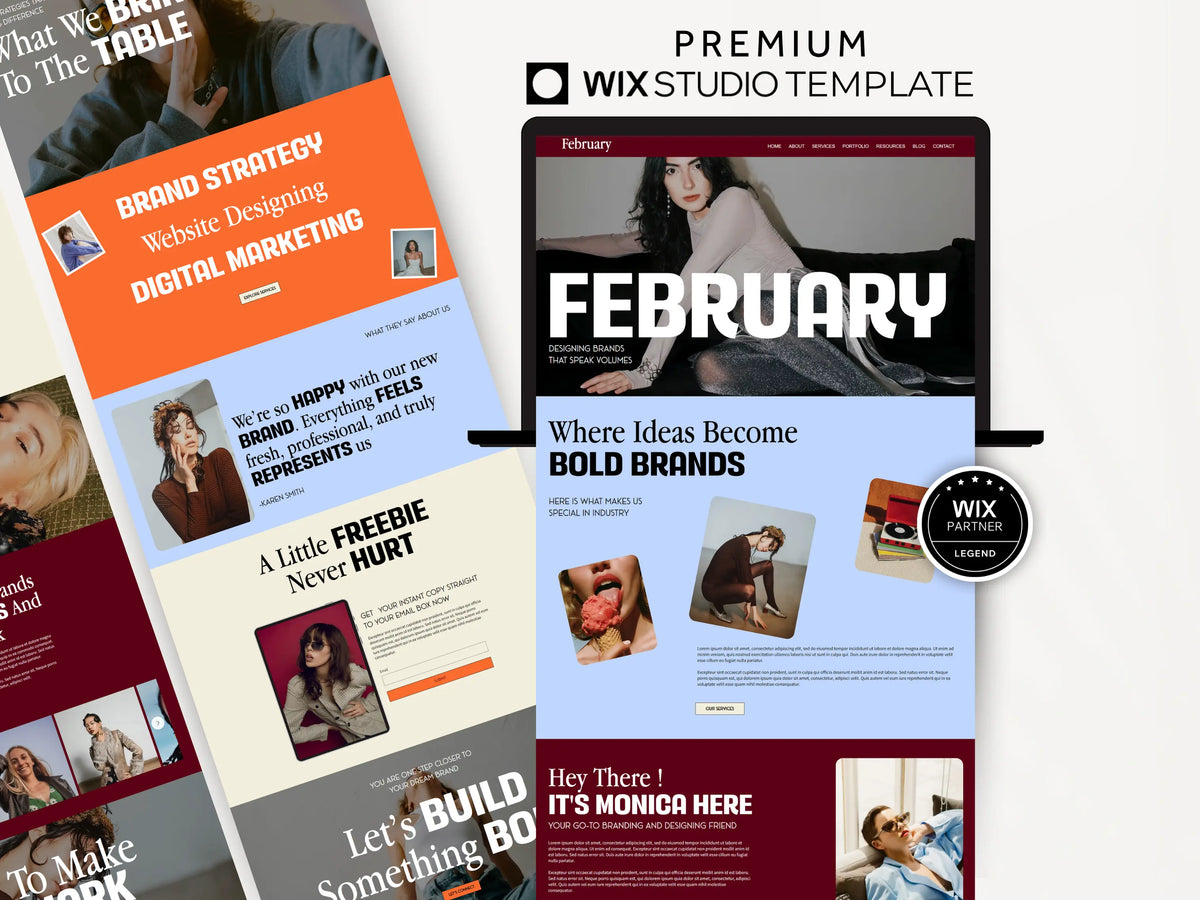 Bold Wix Studio Website Template for Brand Agency