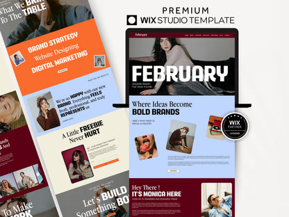 Bold Wix Studio Website Template for Brand Agency