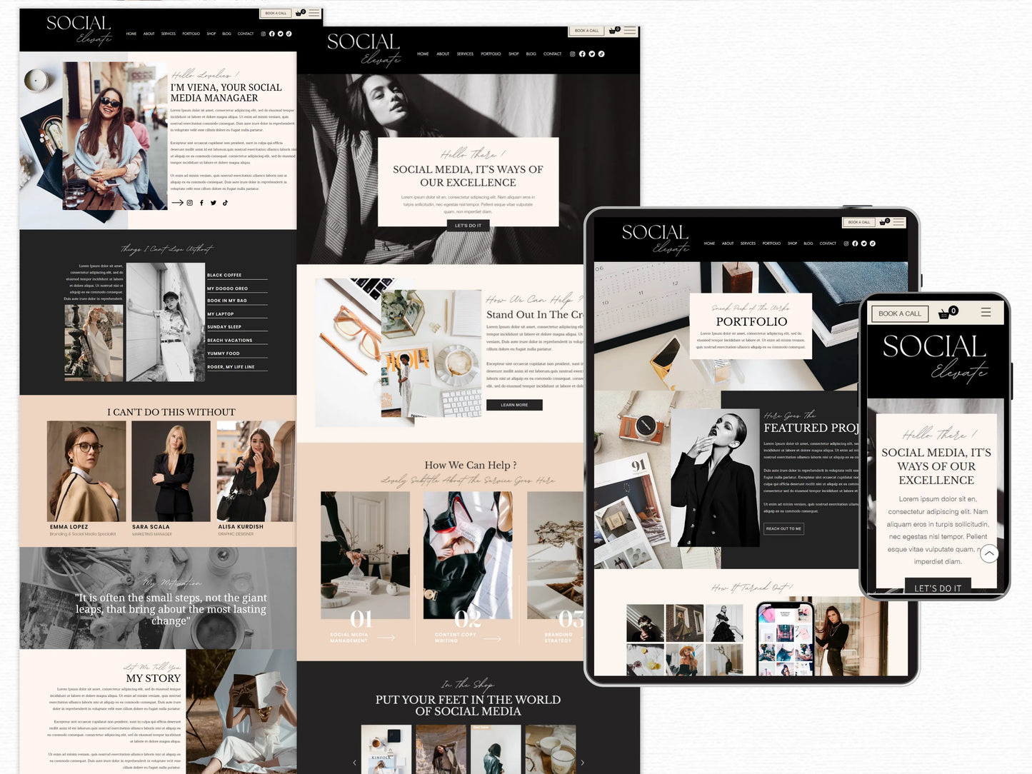 Wix Website Template For Social Media Manager, Coaches