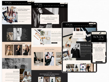 Wix Website Template For Social Media Manager, Coaches