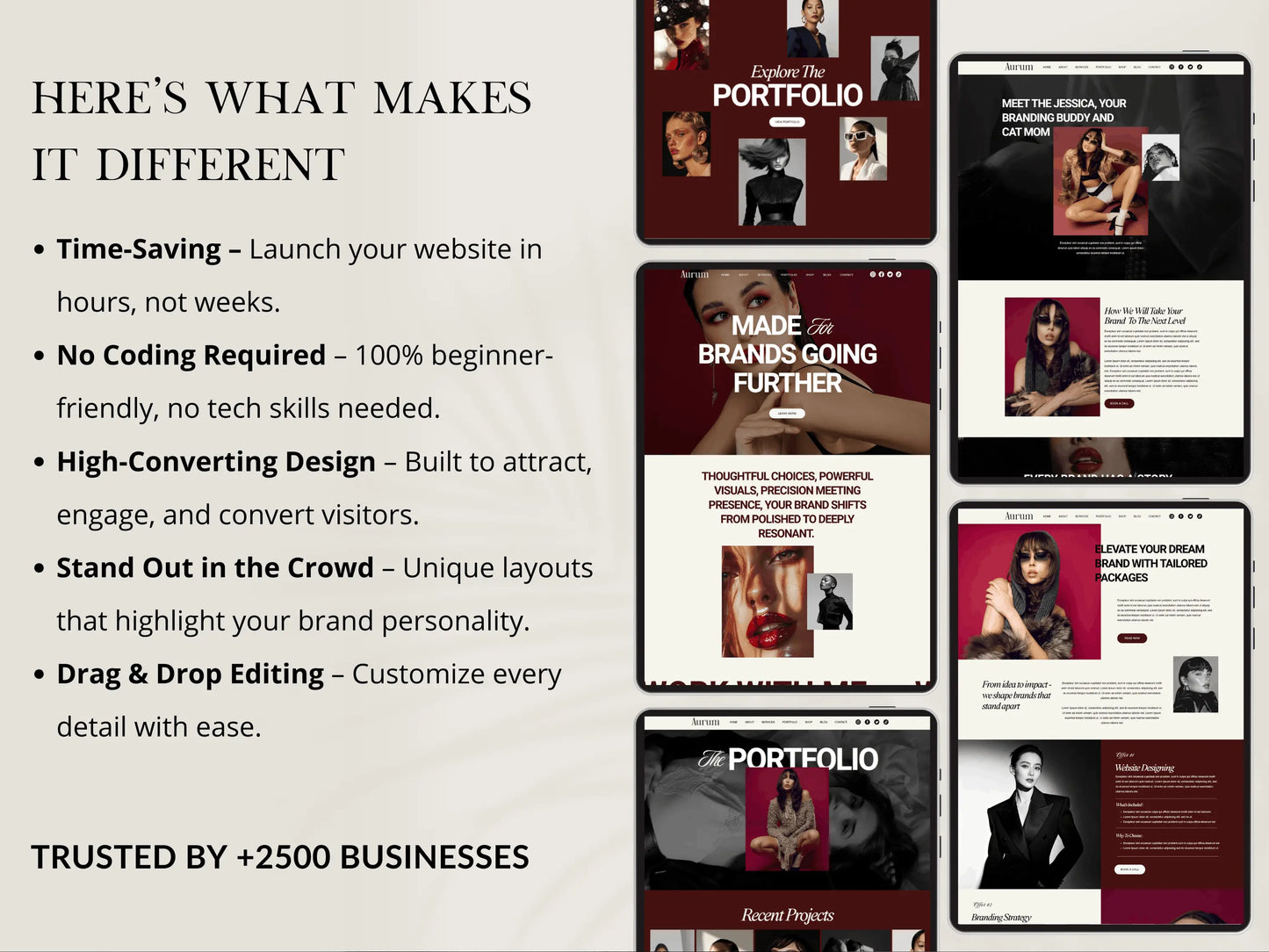 Bold Wix Website Template for Coaches & Creatives - Advertfox