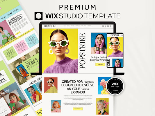 Modern Colorful Wix Studio Website Template for Creative Agency - Advertfox