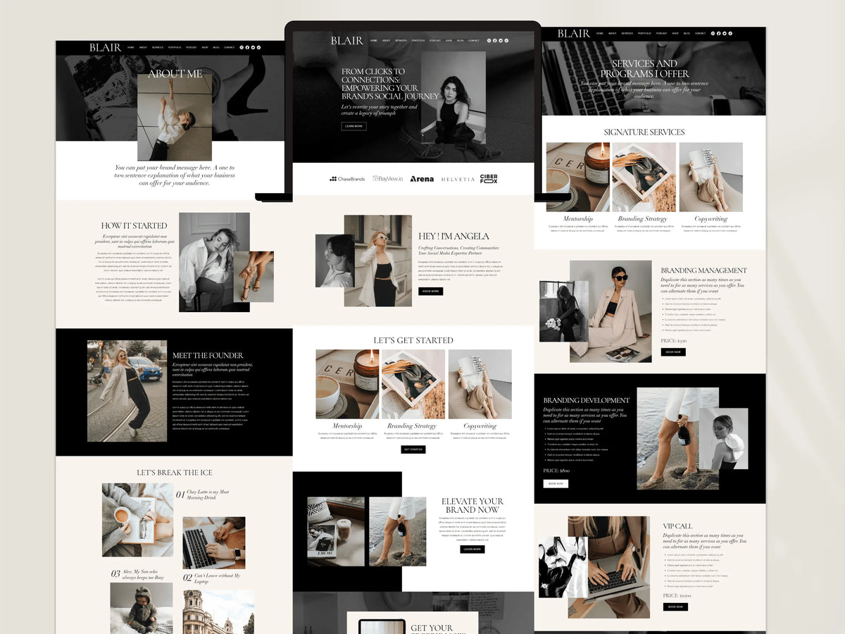 Bold Wix Website Template for Creatives & Brand Manager - Advertfox