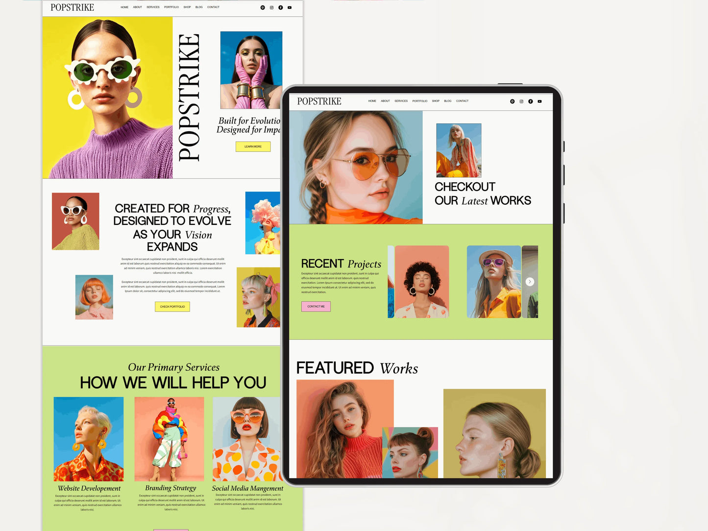 Modern Colorful Wix Studio Website Template for Creative Agency - Advertfox
