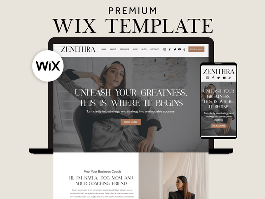 Zenithra Business Coaching Wix Website Template
